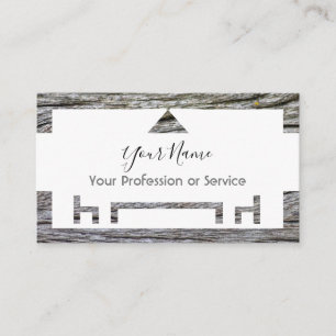 Cartão De Visita Moldura de madeira para design de interiores e mob