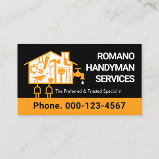 Cartão De Visita Moldura de Reparos Domésticos de Handyman