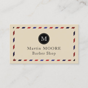 Cartão De Visita Moldura diagonal azul vermelha