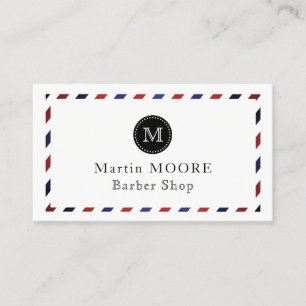 Cartão De Visita Moldura diagonal azul vermelha