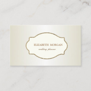Cartão De Visita Moldura Dourada Brilho Luxo Elegante