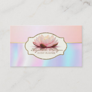 Cartão De Visita Moldura Moderna e Elegante Flor de Lótus