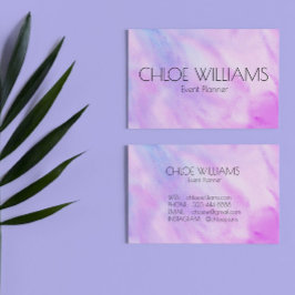 Cartão De Visita Molho Abstrato de pintura azul roxa