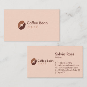 Cartão De Visita Molho De Café Quente De Tipografia Marrom Elegante