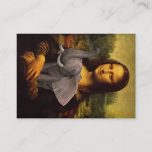 Cartão De Visita Mona Lisa ama elefantes