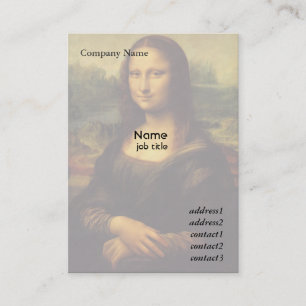 Cartão De Visita Mona Lisa por Leonardo Da Vinci