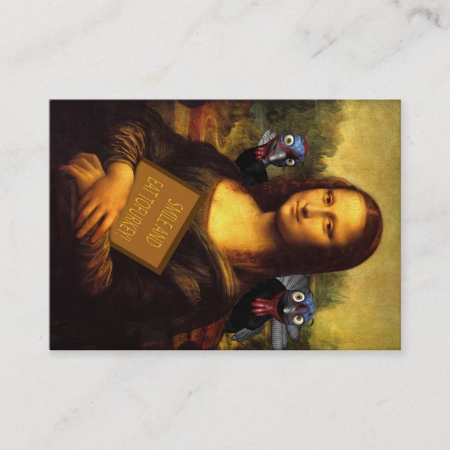 Cartão De Visita Mona Lisa Protege Perus (Frente)