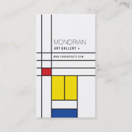 Cartão De Visita Mondrian Modern Art De Stijl Abstrato Minimalista