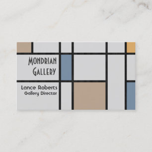 Cartão De Visita Mondrian moderno