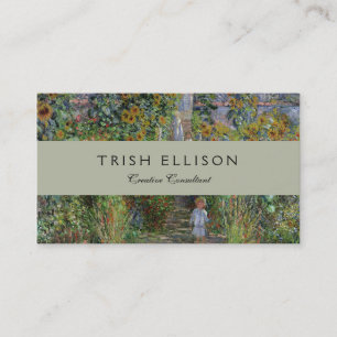 Cartão De Visita Monet Garden Vetheuil Impressionim Pintura