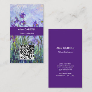 Cartão De Visita Monet - Íris Lilases / Iris Mauves - Código QR