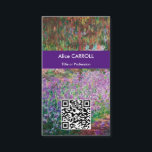 Cartão De Visita Monet - Jardim Artista de Giverny - Código QR<br><div class="desc">Jardim do Artista em Giverny / Le Jardin de l'artiste a Giverny - Claude Monet,  1900</div>