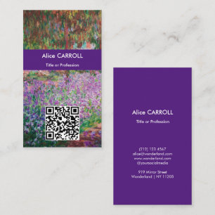 Cartão De Visita Monet - Jardim do Artista em Giverny - Código QR