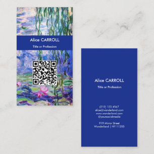 Cartão De Visita Monet - Lírios De Água / Ninfas 1919 - Código QR