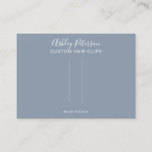 Cartão De Visita Monitor de barrette de clipe de cabelo azul minima