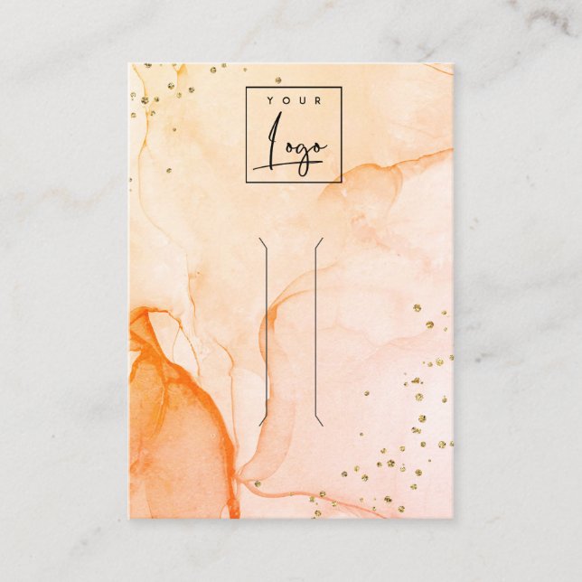 Cartão De Visita Monitor de Clipe de Cabelo de Textura Laranja Amar (Frente)