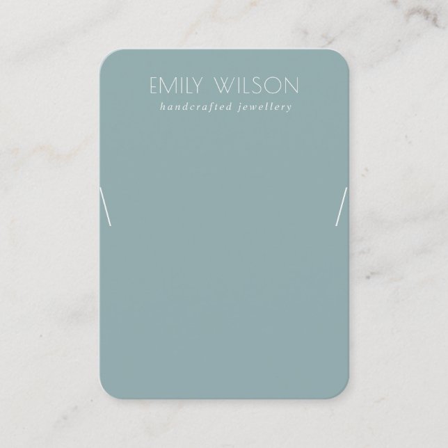 Cartão De Visita Monitor de colar de Cinza azul escuro mínimo simpl (Frente)