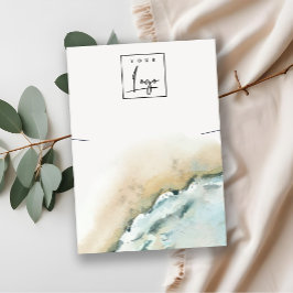 Cartão De Visita Monitor de Colar de Praia das Ondas Costeiras do M