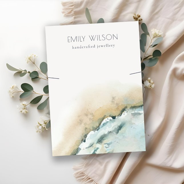 Cartão De Visita Monitor de Colar de Praia das Ondas Costeiras do M (Criador carregado)