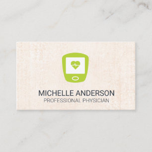 Cartão De Visita Monitor de frequência cardíaca   Contexto da Textu