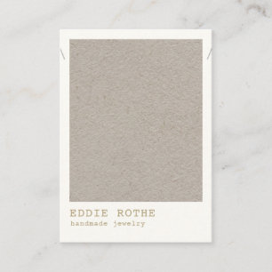 Cartão De Visita Monitor de Joalharia Simples Kraft Necklace Minima