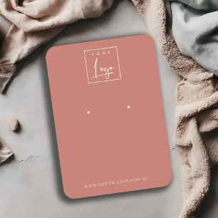 Cartão De Visita Monitor de Mínimo Simples Tomate Red Muted Earrat