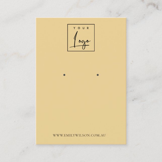 Cartão De Visita Monitor de Ochre Amarelo Amarelo Mínimo Amarelado  (Frente)