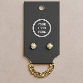 Cartão De Visita Monitor Mínimo Preto Moderno de Joias a Ouvir