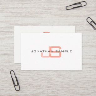 Cartão De Visita Mono-grama de tendências Modelo moderno Elegante