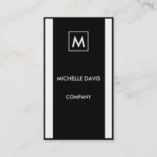 Cartão De Visita Monochrome simple 2-tone