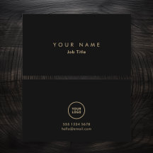 Cartão de visita monocromático elegante de logotip