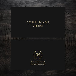 Cartão de visita monocromático elegante de logotip