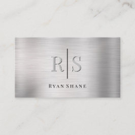 Cartão De Visita Monograma 3D Elegante e nome Código QR Brugado Pra