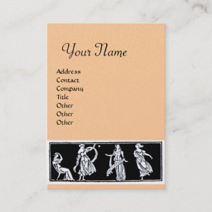 Cartão De Visita MONOGRAMA ANTIGO FASHION, metal dourado, rosa