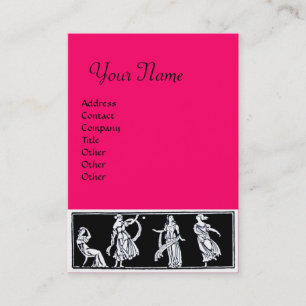 Cartão De Visita MONOGRAMA ANTIQUANTO FASHION, rosa