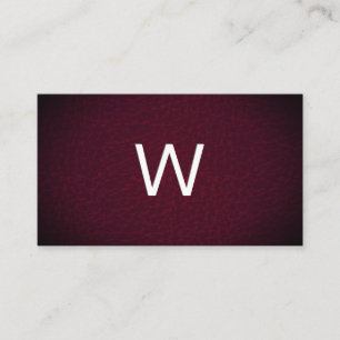 Cartão De Visita Monograma Clássico   Couro-Vinheta