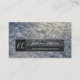 Cartão De Visita Monograma da estrutura do mármore branco da cinza