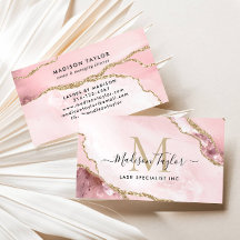 Monograma de Agitação de Mármore Dourado, Cor-de-r