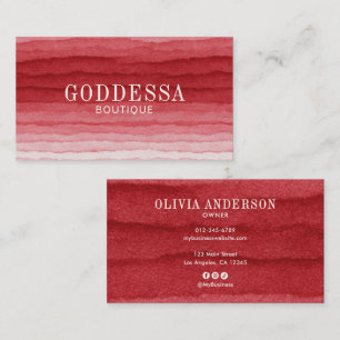 Cartão De Visita Monograma de Aquarela Moderna para Boutique/Moda