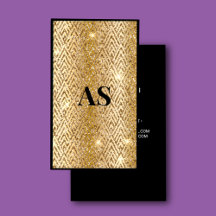 Monograma de bolhas de ouro negro e elegante