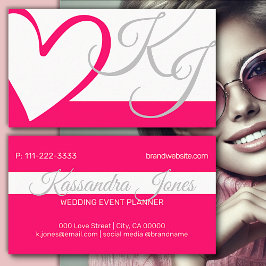 Cartão De Visita Monograma de Caligrafia Cinematográfica Branca Bri