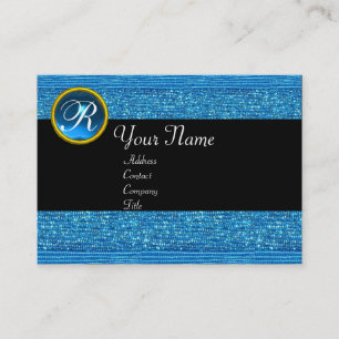 CARTÃO DE VISITA MONOGRAMA DE GEM DE NAVEGAÇÃO DE MIÇANGAS DE FA