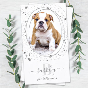 Cartão De Visita Monograma de Imprensa Social de Fotografias de Sil