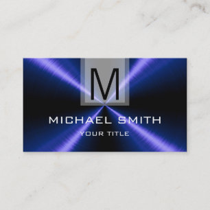 Cartão De Visita Monograma de metal de aço inoxidável profissional 