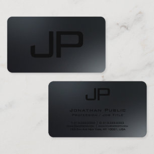 Cartão De Visita Monograma de Modelo minimalista elegante