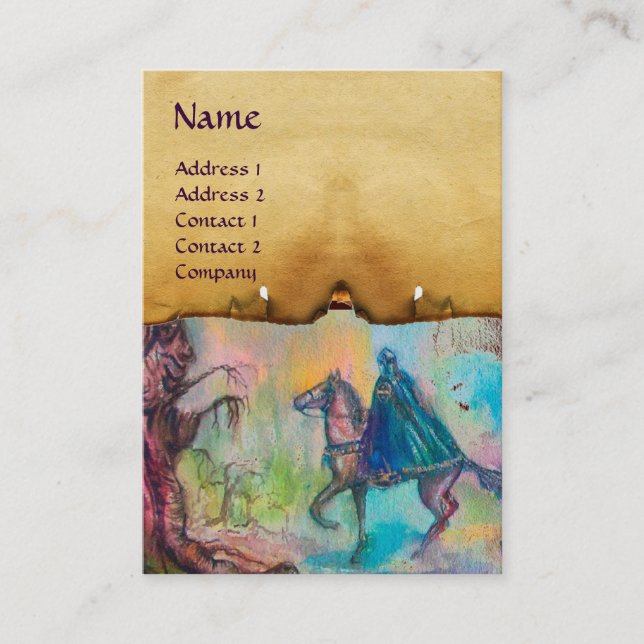 CARTÃO DE VISITA MONOGRAMA DE PARCHES DE TEMPOS/ESCUROS (Frente)