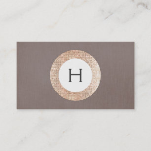 Cartão De Visita Monograma de sequência Dourada FAUX na moda Modern