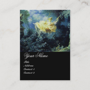 Cartão De Visita MONOGRAMA DE SWING,Amarelo Verde Azul