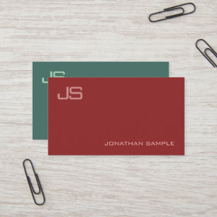 Cartão De Visita Monograma de Tendência Profissional Elegante Moder