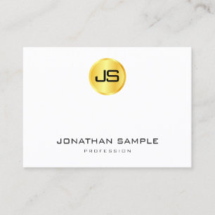 Cartão De Visita Monograma de Tendência Profissional Elegante Moder